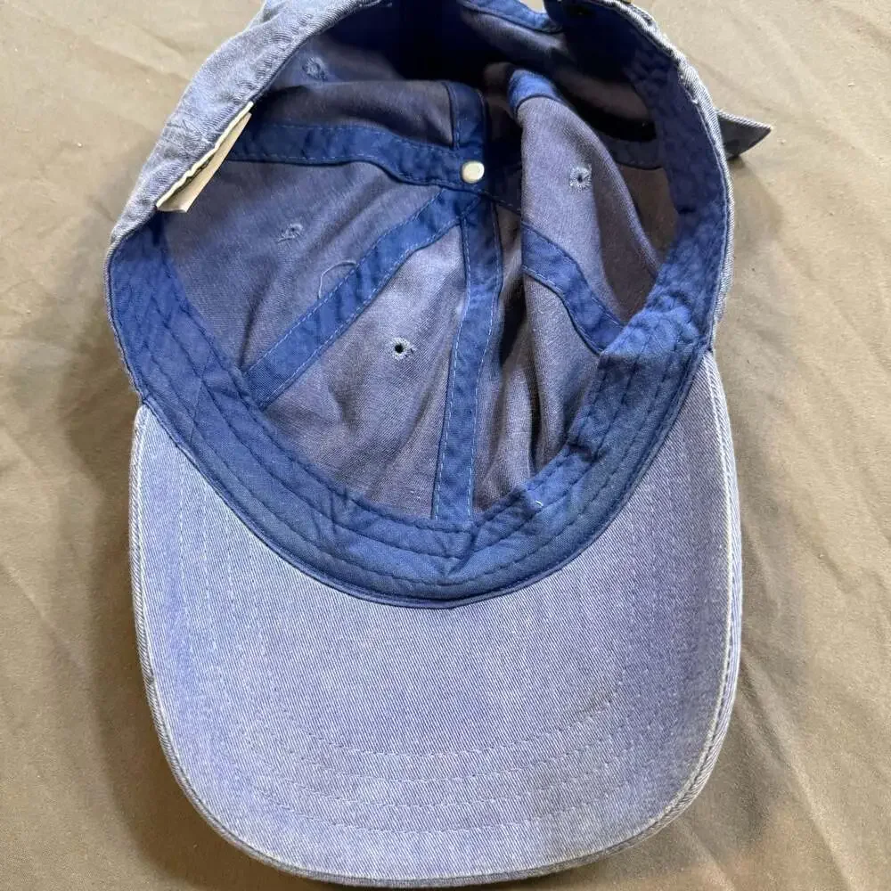 Oregon Hill Winery Blue Distressed Baseball Cap Embroidered Mountain Wine Hat